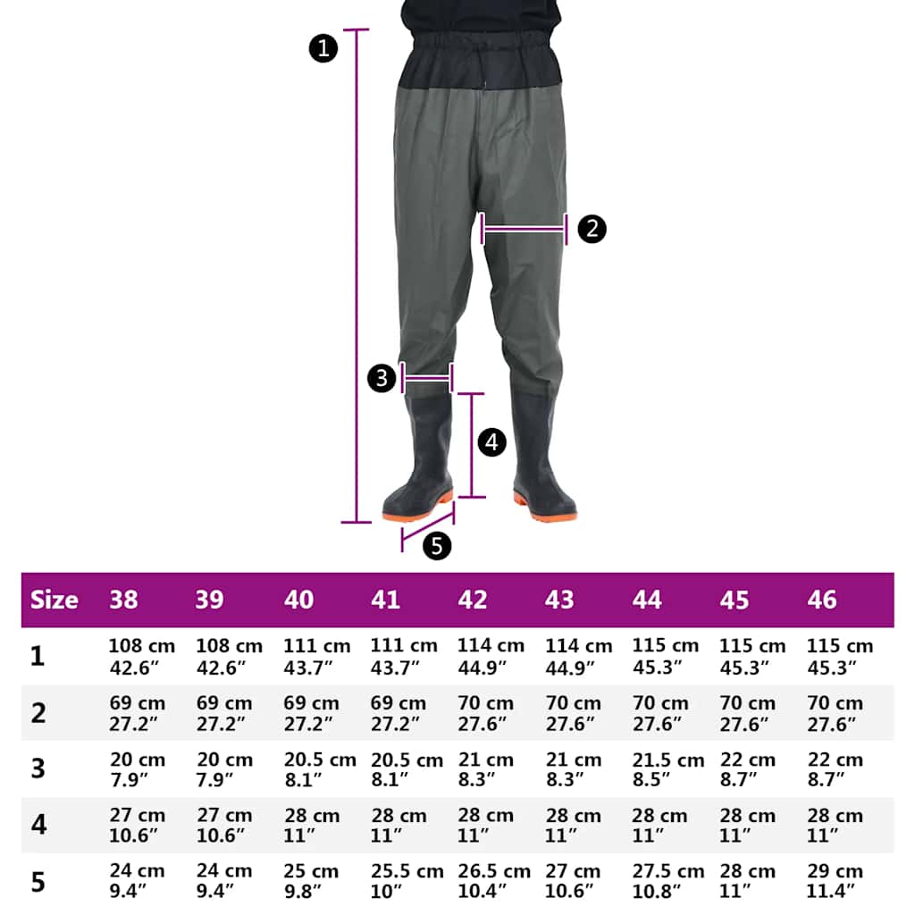 Waist Waders Med Støvler Str. 42