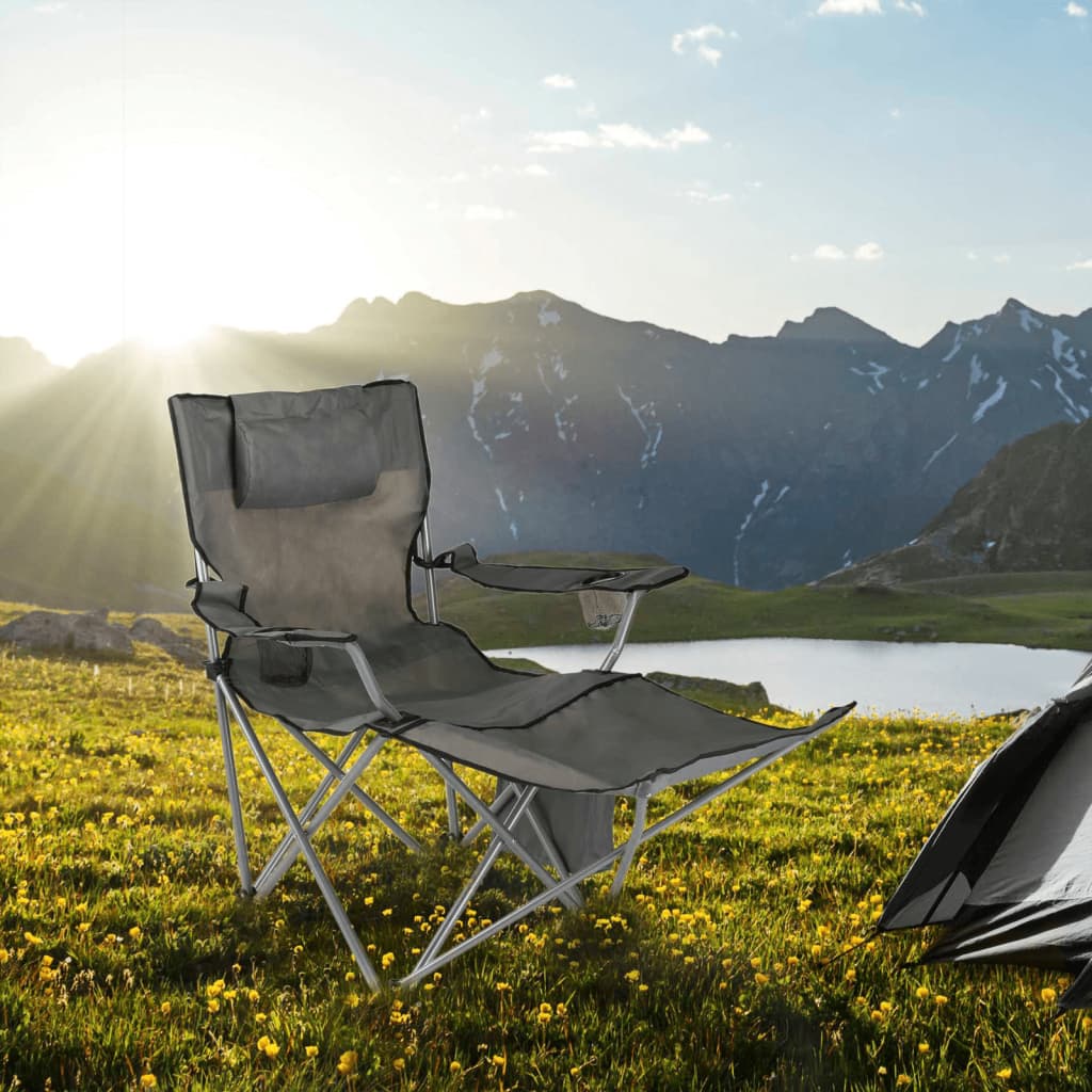 Hi Luksus-Campingstol Med Fodstøtte Antracitgrå